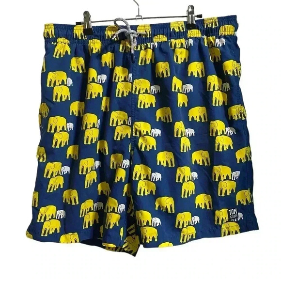 Tom & Teddy Elephant Print Swim Trunks Size XXL - Picture 2 of 5